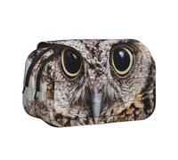 GSGCSBYMLG Owl Birds Printed Double Clamshell Pen Case Portable Stationery Case