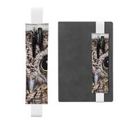 GSGCSBYMLG Owl Birds Printed Leather Pen Holder Bookmark Pencil case