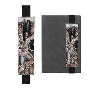 GSGCSBYMLG Owl Birds Printed Leather Pen Holder Bookmark Pencil case