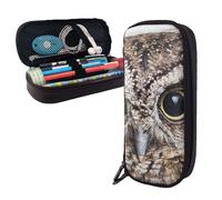 GSGCSBYMLG Owl Birds Printed Leather Pencil case Portable Stationery Case