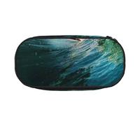 GSGCSBYMLG Palm Trees and Sea Turtles Diving Underwater Printed Pencil Bag Pencil Case Portable Stationery Case