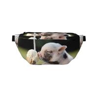 GSGCSBYMLG Pigs Eating ice Cream Printed Crossbody Waist Pack Waist Bag Casual Chest Bag