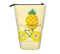 GSGCSBYMLG Pineapple Bike Printed Pencil Telescopic Vertical Pencil Case