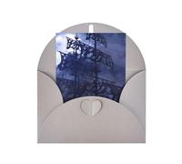 GSGCSBYMLG Pirate sailboat full moon printed Greeting card with Envelopes Thank You Card