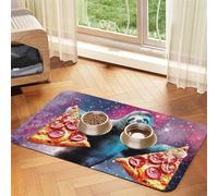GSGCSBYMLG pizza sloth printed Pet absorbent leather tablecloth Placemat