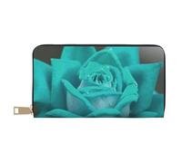 GSGCSBYMLG Pretty Rose Printed Leather Wallet Large Travel Wallet Men Women Zip Clutch Card Holder