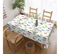 GSGCSBYMLG Rabbits In Different Poses Jumping Running Printed Tablecloth Decorative Table Cover Protector 54x72in