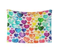GSGCSBYMLG Rainbow Hearts printed Pet Blanket Doudou Velour Reversible Blanket