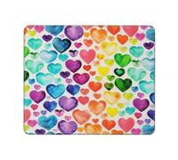 GSGCSBYMLG Rainbow Hearts printed The mouse pad washable mouse pad with delicate stitched edges