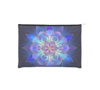 GSGCSBYMLG Rectangle Mandala Printed Paper Reusable Cosmetic Bag Makeup Bag