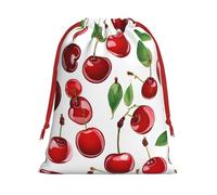 GSGCSBYMLG Red Cherries printed Drawstring Gift Bag Candy Bag Festive Party Gift Bag