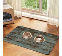 GSGCSBYMLG Rustic Old Barn Wood printed Pet absorbent leather tablecloth Placemat