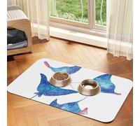 GSGCSBYMLG Sea Animals Stingrays printed Pet absorbent leather tablecloth Placemat