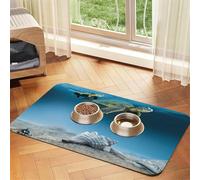 GSGCSBYMLG Sea Conch Shell Starfish Turtle printed Pet absorbent leather tablecloth Placemat