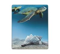 GSGCSBYMLG Sea Conch Shell Starfish Turtle printed The mouse pad 7x9in washable mouse pad with delicate stitched edges