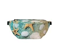 GSGCSBYMLG Sea Shell Starfish Printed Crossbody Waist Pack Waist Bag Casual Chest Bag