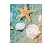 GSGCSBYMLG Sea Shell Starfish printed The mouse pad 7x9in washable mouse pad with delicate stitched edges
