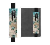 GSGCSBYMLG Sea Turtle Starfish Printed Leather Pen Holder Bookmark Pencil case