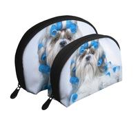 GSGCSBYMLG Shih Tzu Dog Printed Portable Bags Clutch Pouch Shell Storage Bag