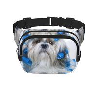 GSGCSBYMLG Shih Tzu Dog Printed Square Double Layer Waist Bag Travel Bag