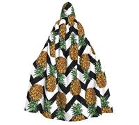GSGCSBYMLG Summer Pineapple printed Adult Hooded Cloak Unisex Adult Long Cape Robe