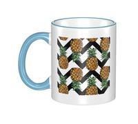 GSGCSBYMLG Summer Pineapple Printed Mug Ceramic Mug Decorative Cup