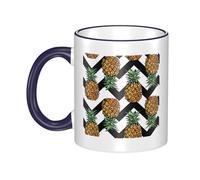 GSGCSBYMLG Summer Pineapple Printed Mug Ceramic Mug Decorative Cup