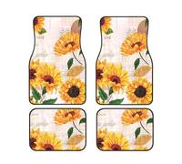 GSGCSBYMLG Sunflower printed Car Floor Mat Set of Four Car Decorative Floor Mats