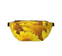 GSGCSBYMLG Sunflowers Yellow Flowers Printed Crossbody Waist Pack Waist Bag Casual Chest Bag
