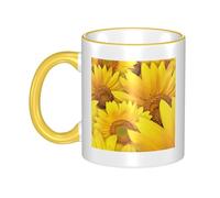 GSGCSBYMLG Sunflowers Yellow Flowers Printed Mug Ceramic Mug Decorative Cup