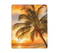 GSGCSBYMLG Sunset Hawaiian Palm Tree Waves printed The mouse pad 7x9in washable mouse pad with delicate stitched edges