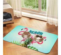 GSGCSBYMLG Tropical Flamingo printed Pet absorbent leather tablecloth Placemat