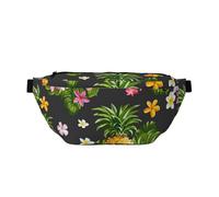 GSGCSBYMLG Tropical Pineapple Hawaiian Printed Crossbody Waist Pack Waist Bag Casual Chest Bag