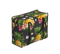 GSGCSBYMLG Tropical Pineapple Hawaiian printed Portable shopping storage bag luggage bag Hand Tote Bag