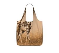 GSGCSBYMLG Two Giraffe Running On The Barren Printed Storage Bag With A Drawstring Backpack Shopping Bag