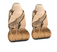GSGCSBYMLG Two Giraffe Running on The Barren printed The car chair cover universal car seat protection cover
