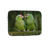 GSGCSBYMLG Two Parrots on Green Palm Tree printed Laptop Case Computer Protective Bag