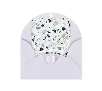 GSGCSBYMLG White terrazzo printed Greeting card with Envelopes Thank You Card