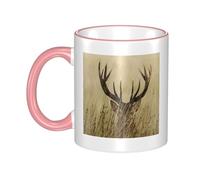 GSGCSBYMLG Whitetail Deer Fawn in Wilderness Stag Printed Mug Ceramic Mug Decorative Cup