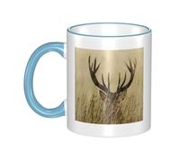 GSGCSBYMLG Whitetail Deer Fawn in Wilderness Stag Printed Mug Ceramic Mug Decorative Cup