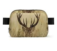 GSGCSBYMLG Whitetail Deer Fawn in Wilderness Stag Printed Square-Shaped Fashionable Waist Bag Casual Chest Bag