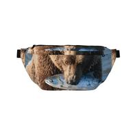GSGCSBYMLG Wild Animal Hunting Fish Printed Crossbody Waist Pack Waist Bag Casual Chest Bag