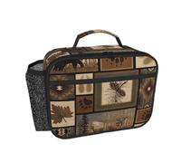 GSGCSBYMLG Wild Animals Retro Farmhouse Printed Insulated Lunch Box Reusable Lunch Bag Lunch Storage Bag