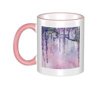 GSGCSBYMLG Wisteria Flowers with Dreamy Colors Printed Mug Ceramic Mug Decorative Cup