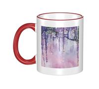 GSGCSBYMLG Wisteria Flowers with Dreamy Colors Printed Mug Ceramic Mug Decorative Cup