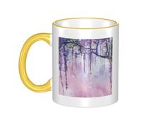 GSGCSBYMLG Wisteria Flowers with Dreamy Colors Printed Mug Ceramic Mug Decorative Cup