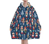GSGCSBYMLG Women's Nutcracker Ballet Xmas Dance printed Blanket Hoodie Oversized Hooded Blanket Large Pocket Hooded Blanket