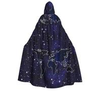 GSGCSBYMLG World Map printed Adult Hooded Cloak Unisex Adult Long Cape Robe