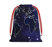 GSGCSBYMLG World Map printed Drawstring Gift Bag Candy Bag Party Gift Bag