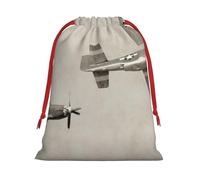 GSGCSBYMLG World War 2 Aircraft Airplane printed Drawstring Gift Bag Candy Bag Festive Party Gift Bag